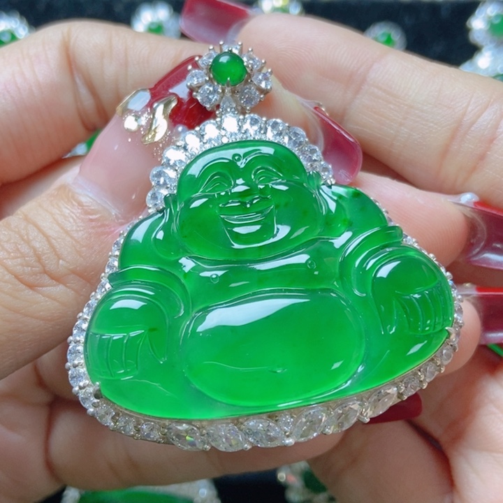 翡翠颈饰银S925镶嵌