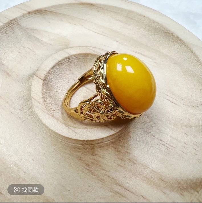 w099古巴新蜜活扣蛋面戒指