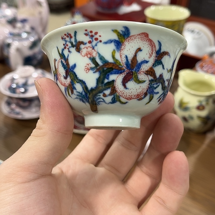 摆件/////////景德镇陶瓷杯子。绿。