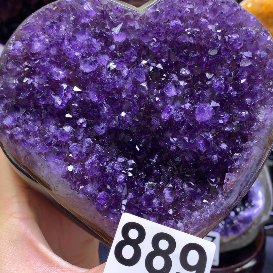 水晶摆件未镶嵌抛皮爱心