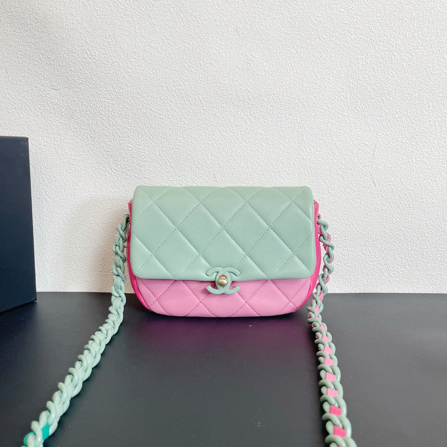 99新 Chanel/香奈儿 98新 奢总管/23p 粗链条口盖包/芯片