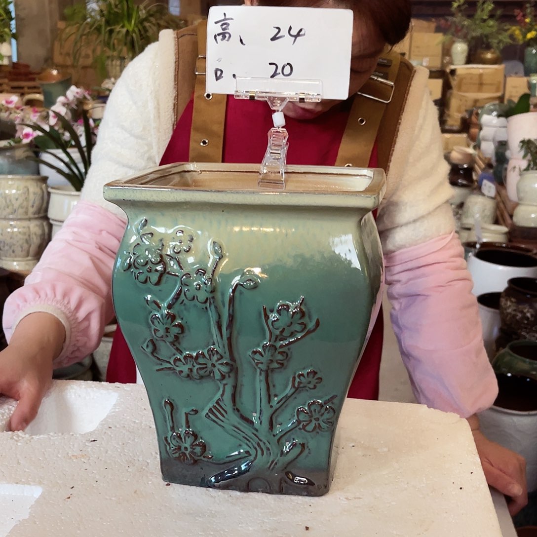 紫砂花盆高度24口径20