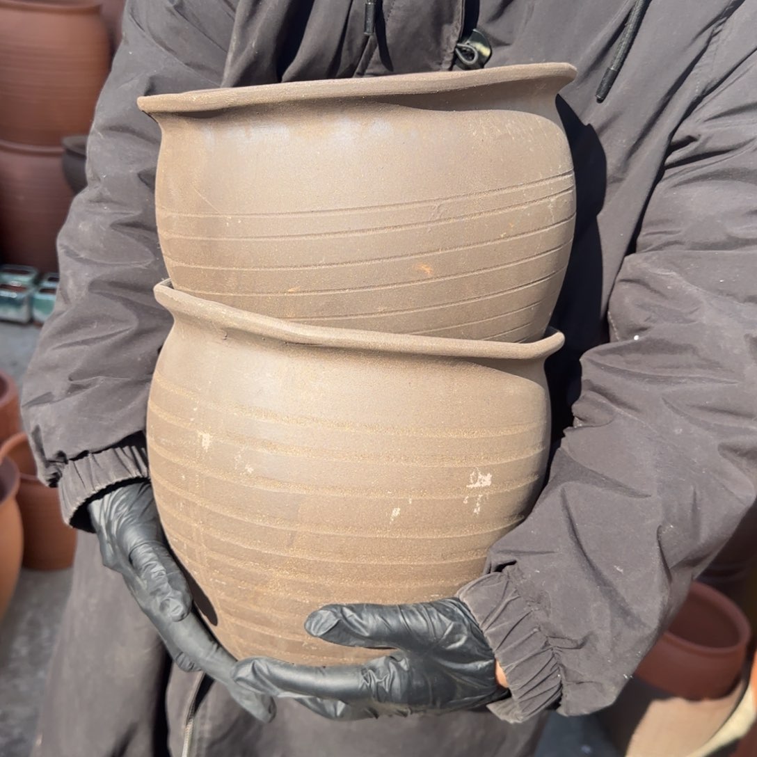 紫砂花盆口25高23宜兴紫砂