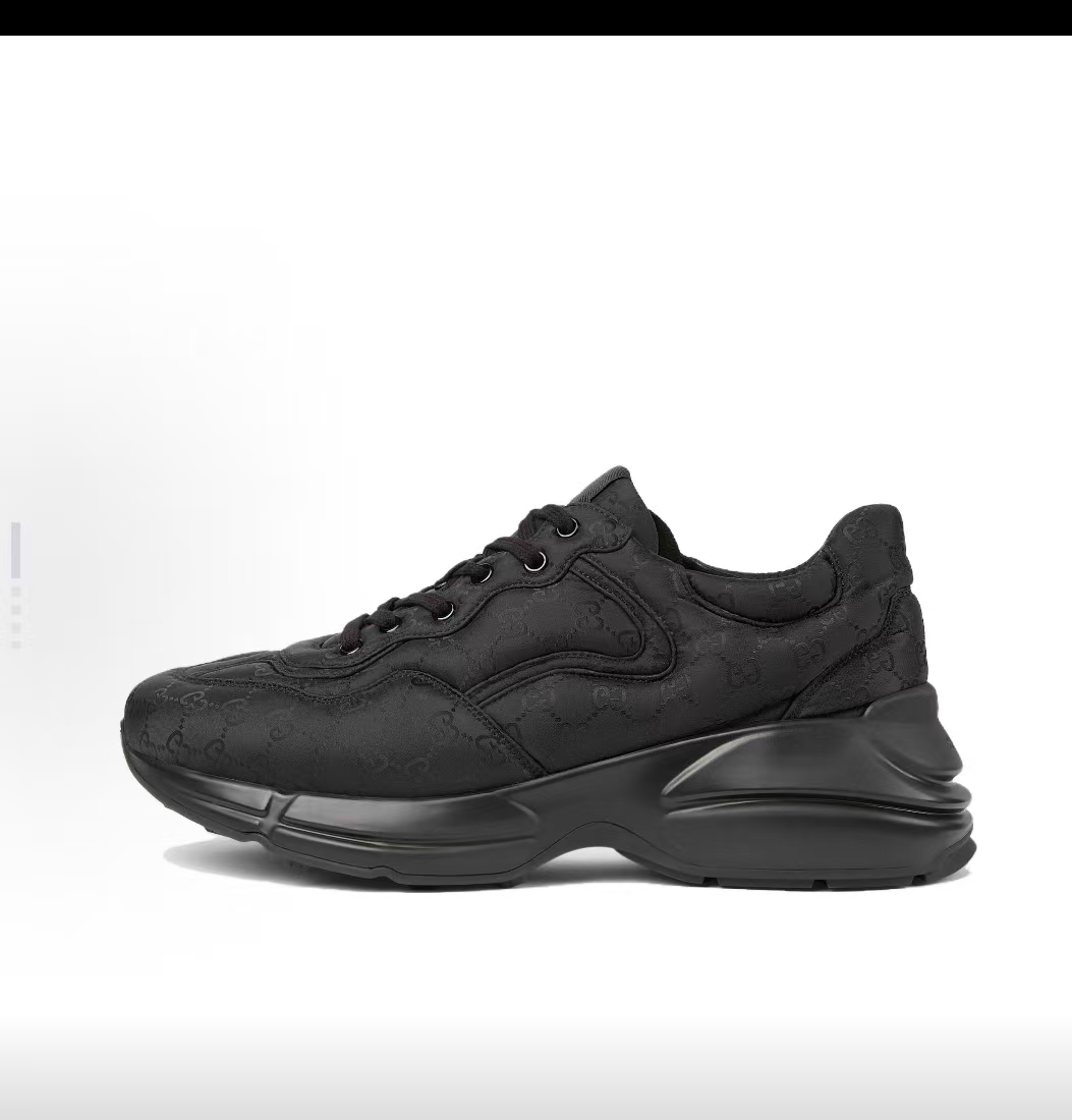未使用 GUCCI/古驰 尼龙老爹鞋男款黑色