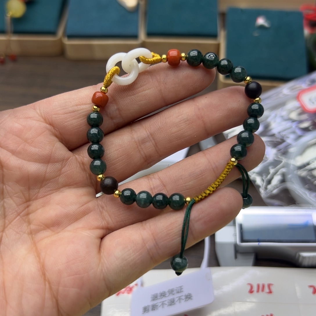 和田玉未镶嵌手链2073