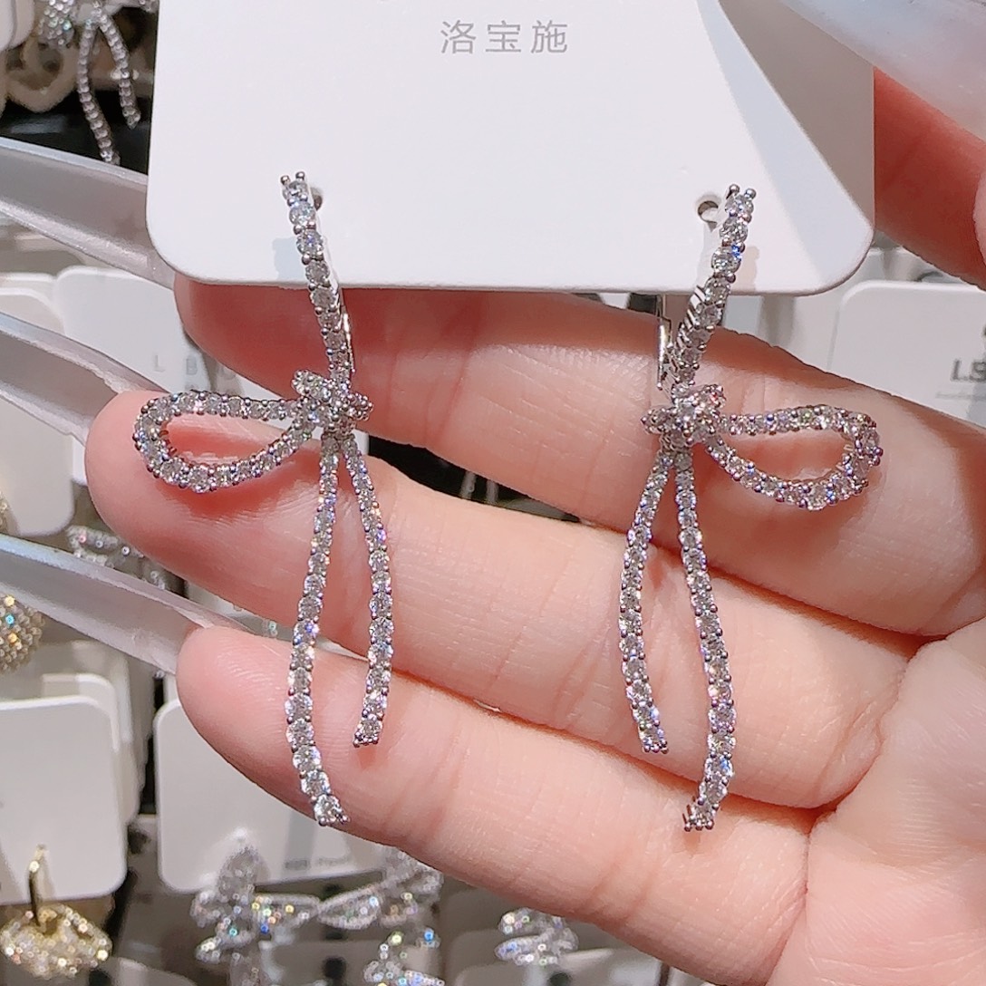 铜合金925银锆石耳环
