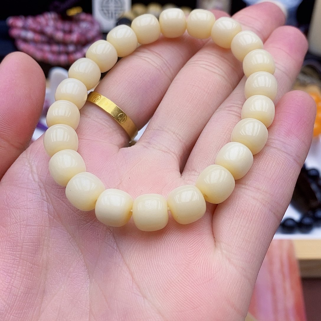 驼骨手串/手链10×9驼骨鸡油黄