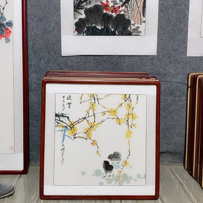 【闪购商品】国画书画作品带框65×65厘米