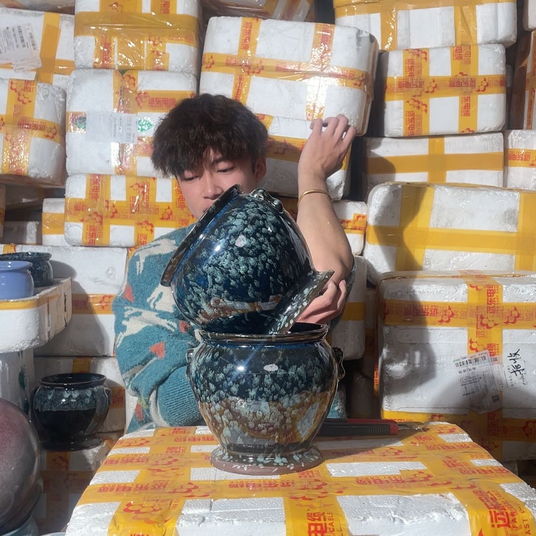 红陶宜兴紫砂花盆