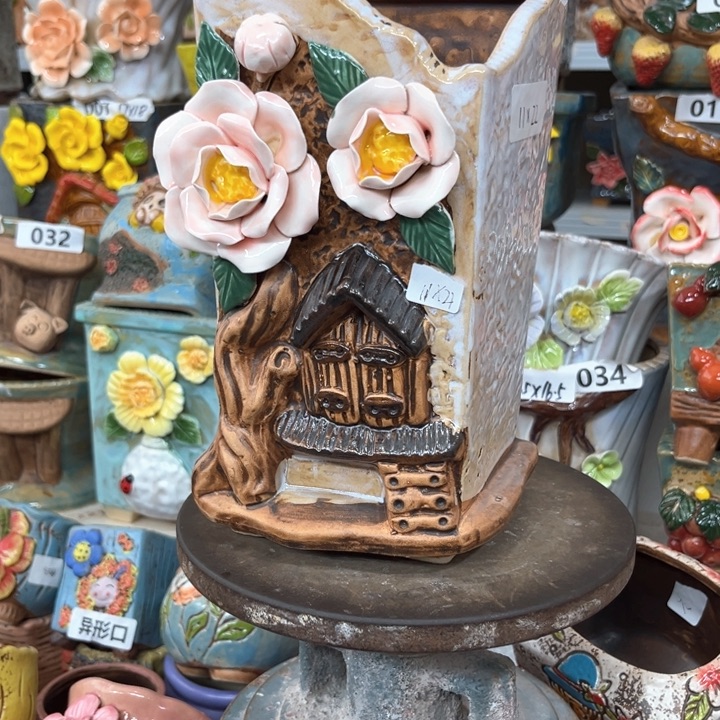 紫砂花盆粗陶材质多肉花盆