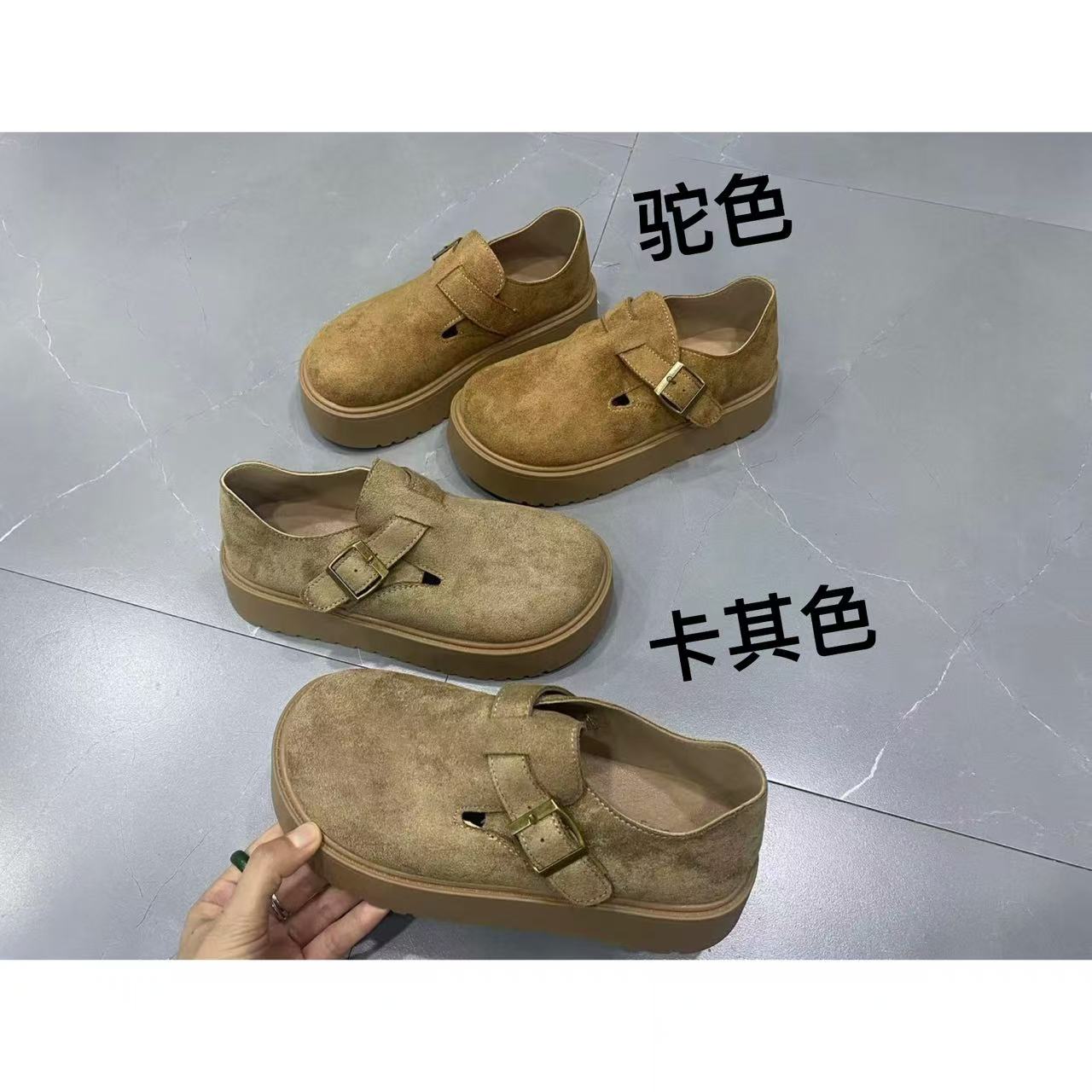 【新品】厚底搭扣勃肯鞋