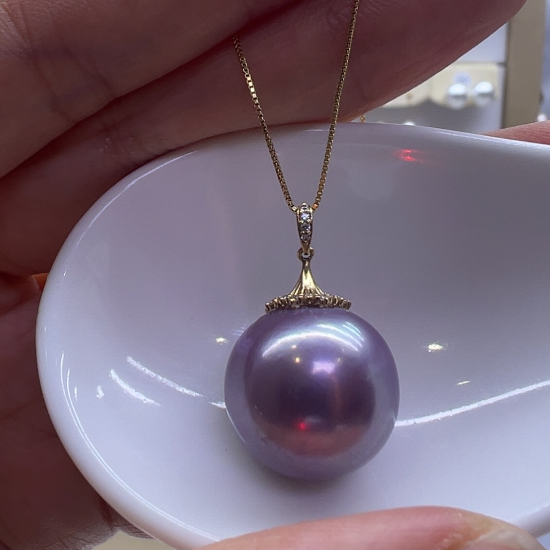 18K金镶嵌淡水珍珠颈饰