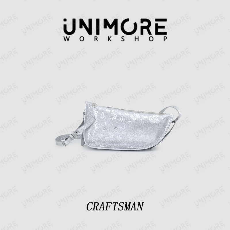 【造物至定制】丝绒绸面牛角包-UNIMOREWORK SHOP