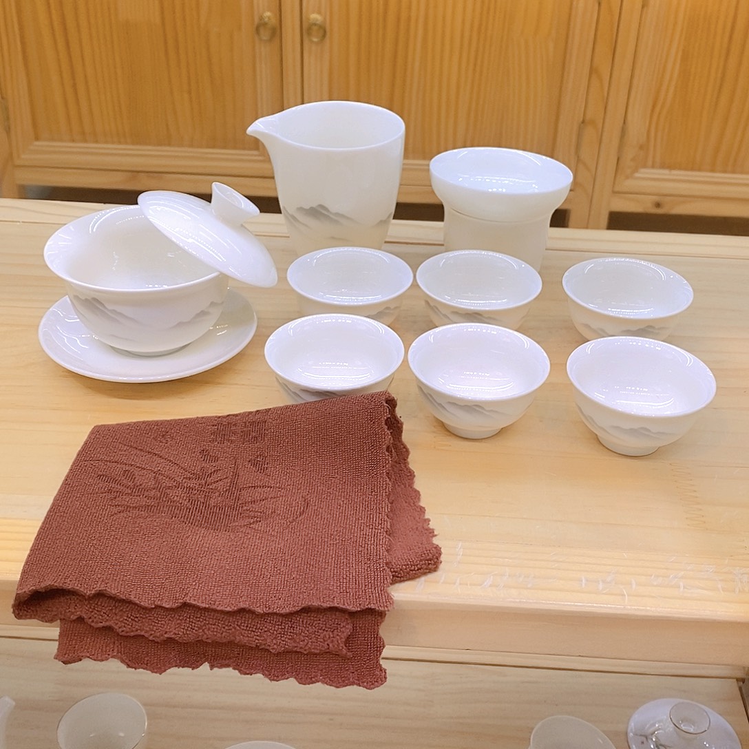 羊脂玉瓷茶具套装