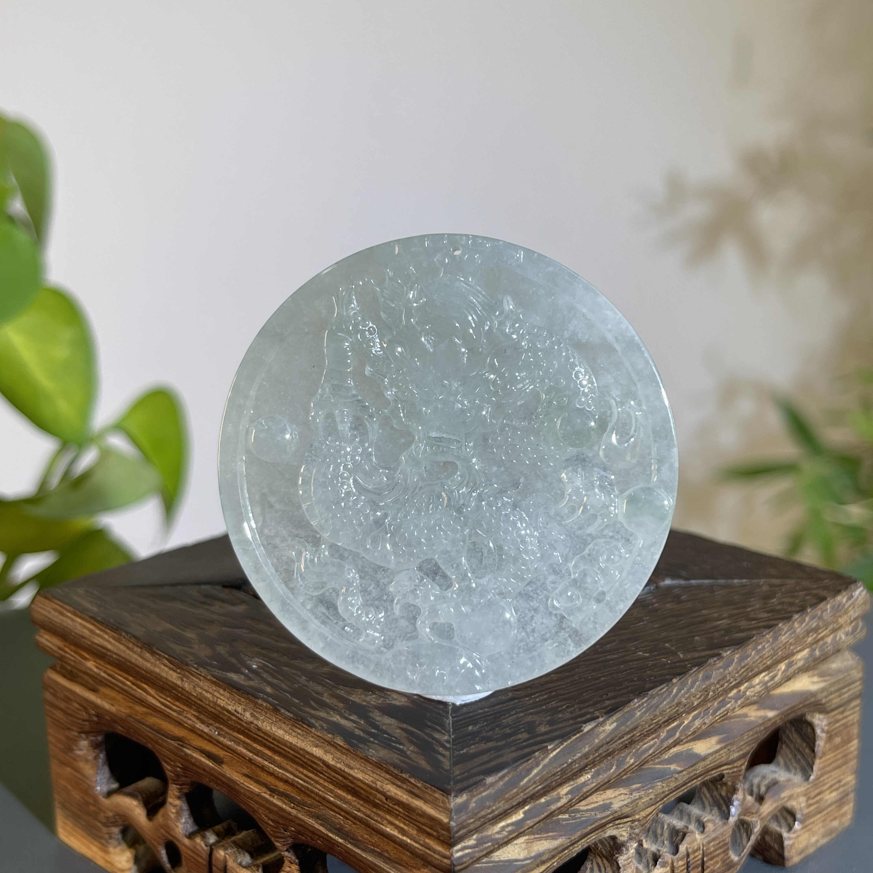 JTW16-55 天然缅甸翡翠A货 龙牌