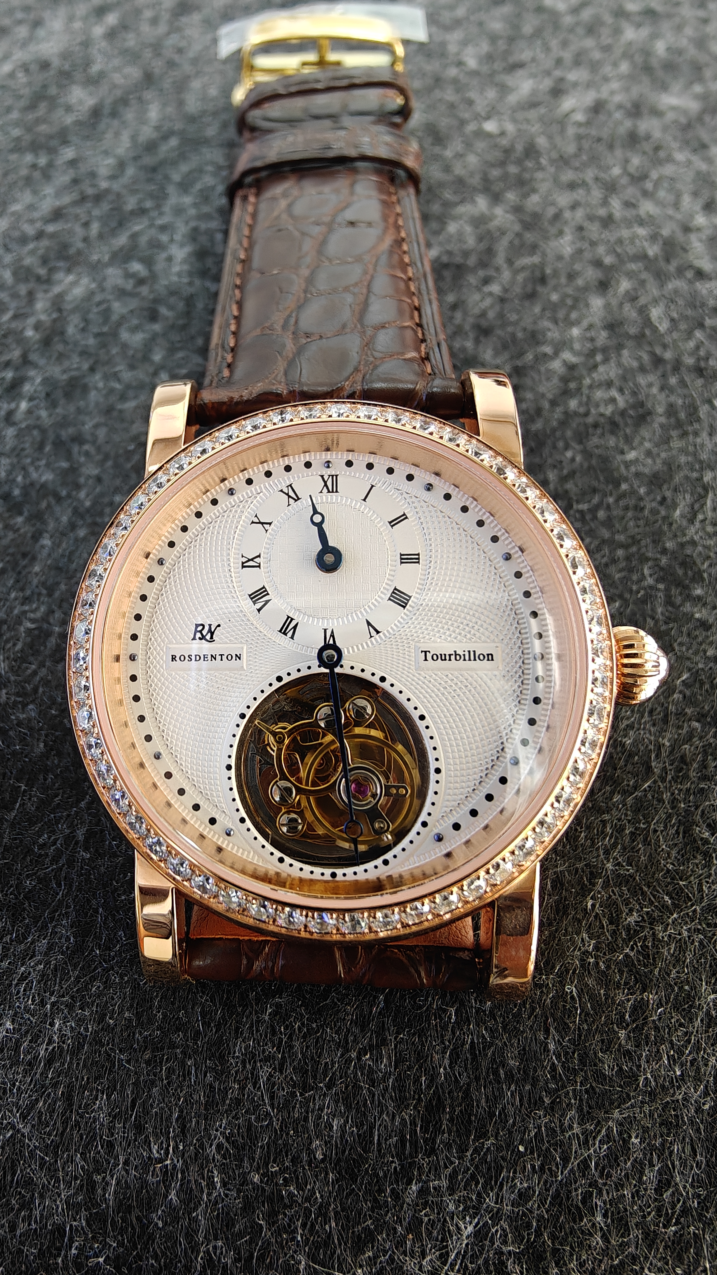 复古风男士怀表陀飞轮手表