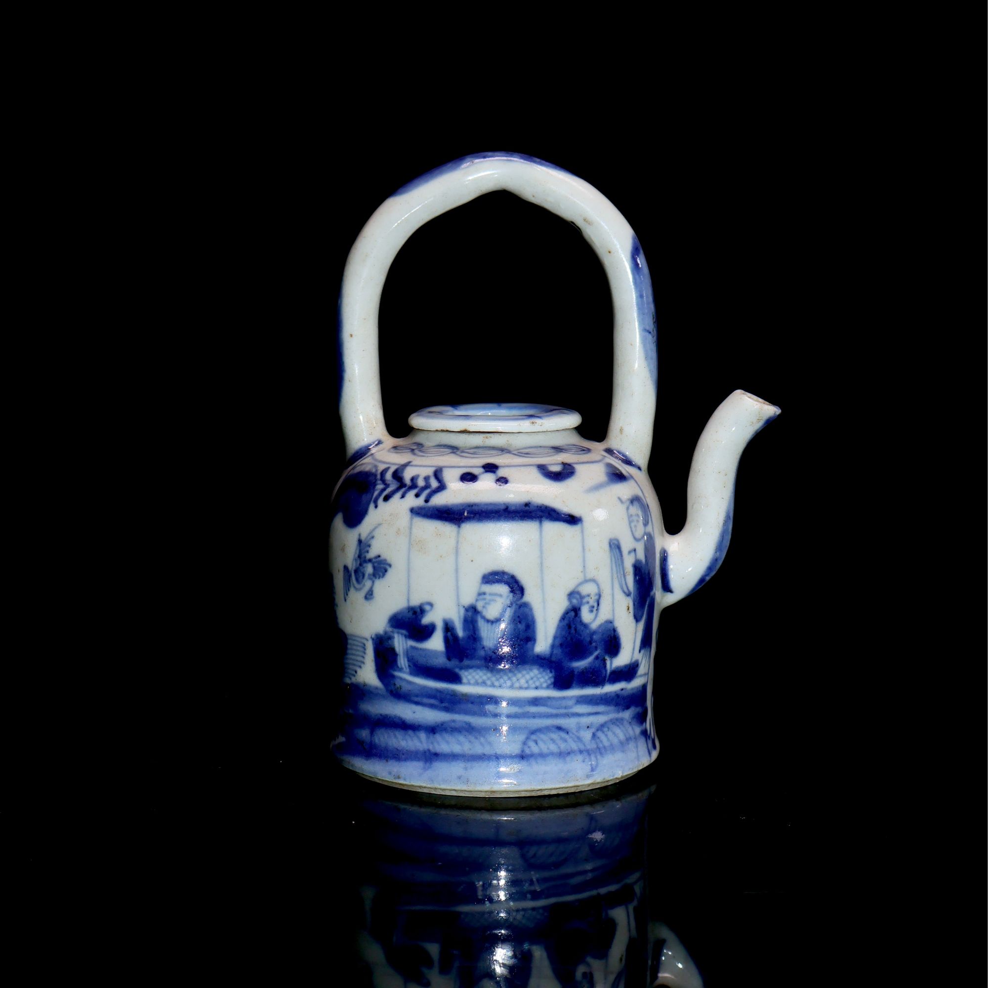 21:清中期赤壁赋纹提梁壶