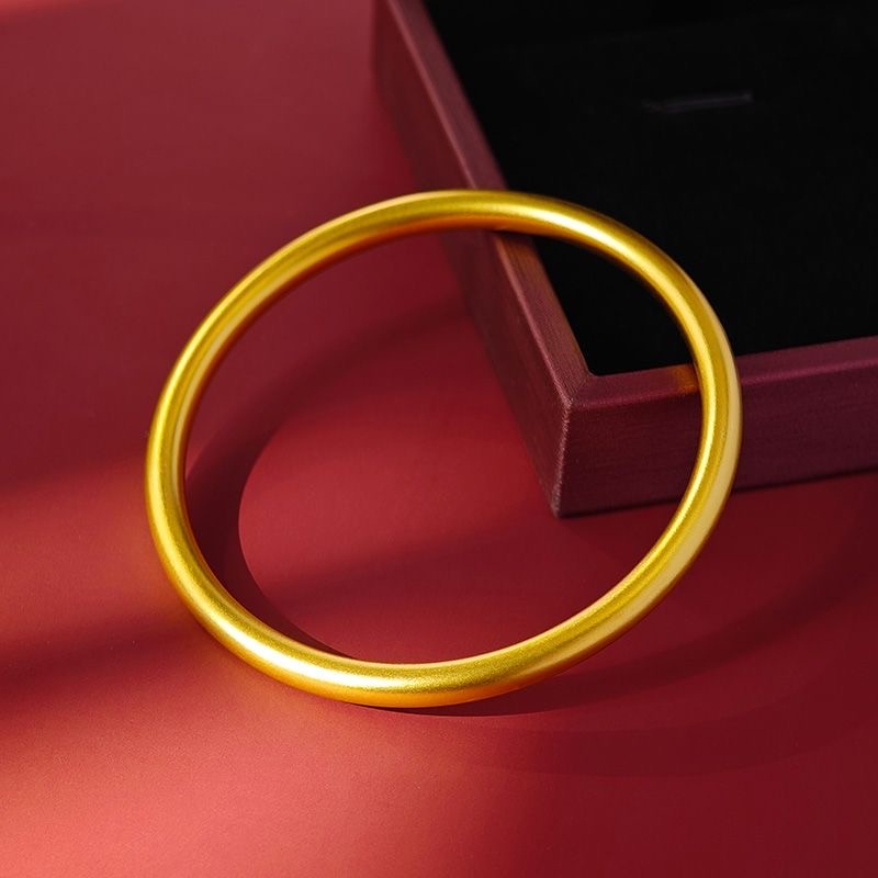 铜合金手镯 (2025颜色升级)爆款古法传承素圈手镯 4N磨砂实心百搭