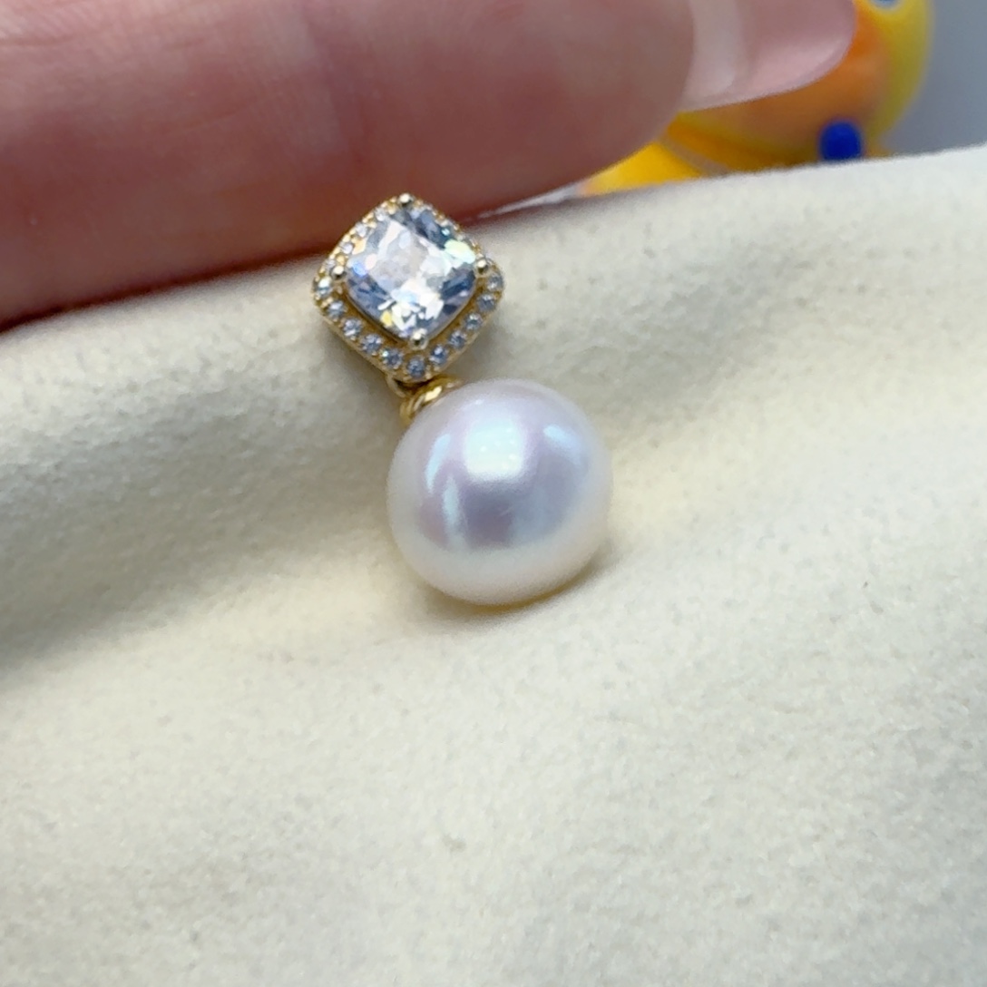 银S925镶嵌淡水珍珠颈饰@@tt043