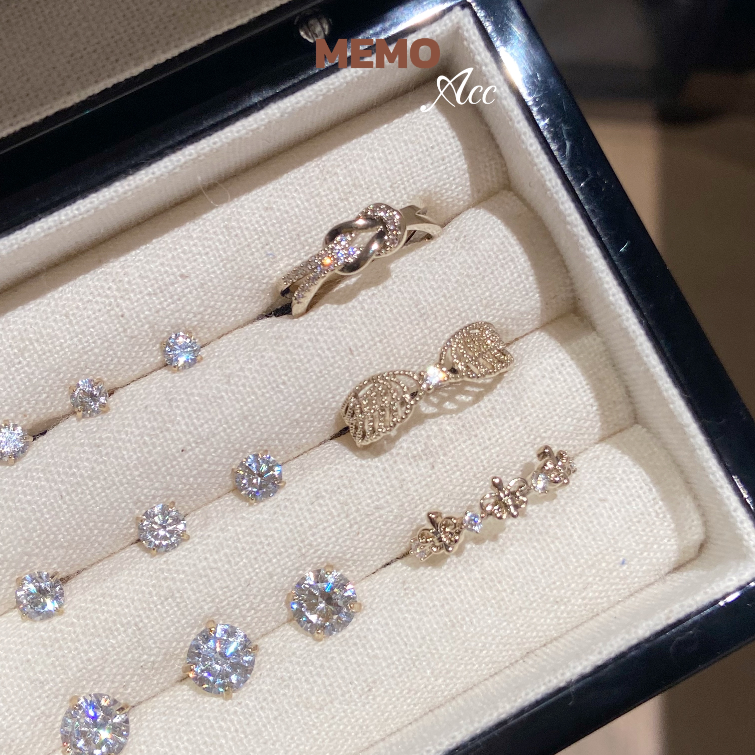 铜合金锆石戒指 LS004 神谕序章 咖啡金系列开口可调节百搭戒指