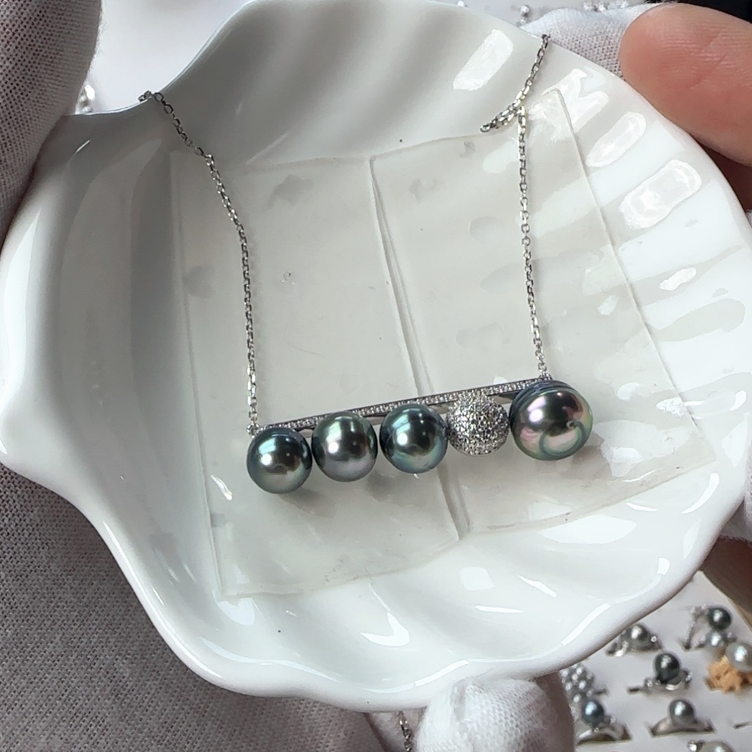 海水珍珠颈饰银S925镶嵌