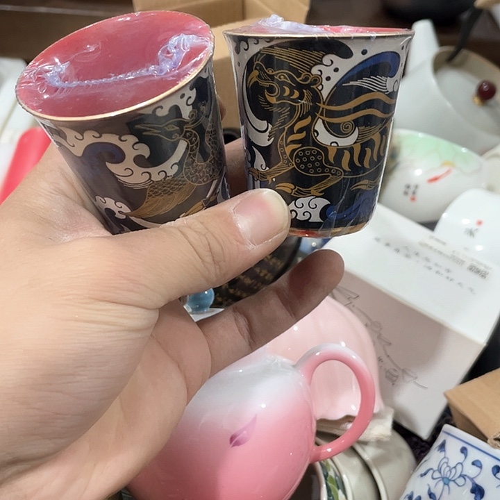 陶瓷茶具全部清清完回家过年