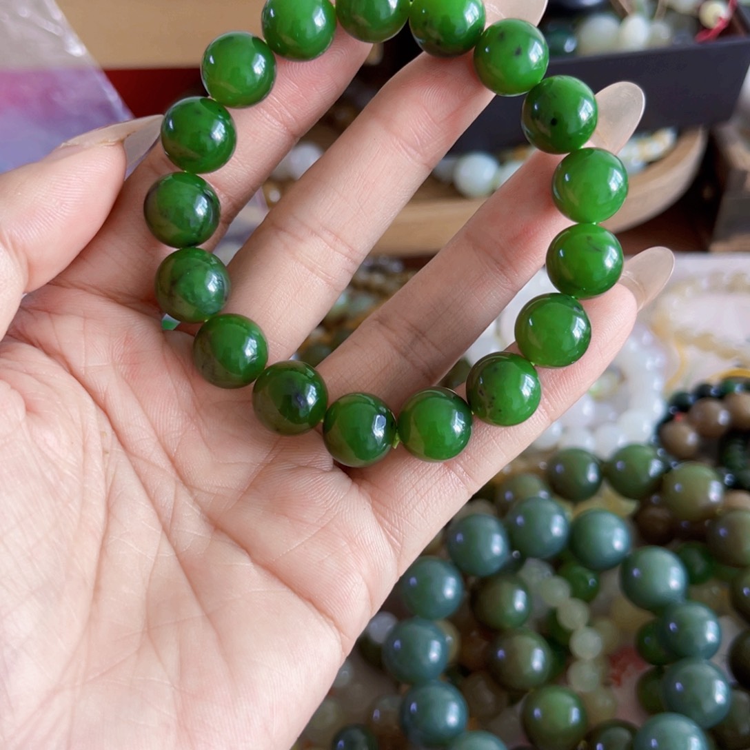 不***雨手链未镶嵌和田玉（糖玉）和田玉碧玉手链