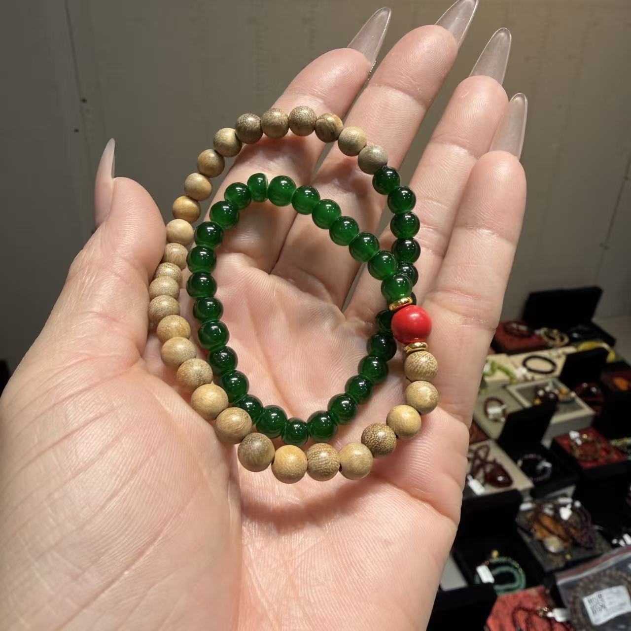 奶香木双圈手串无礼盒S0431