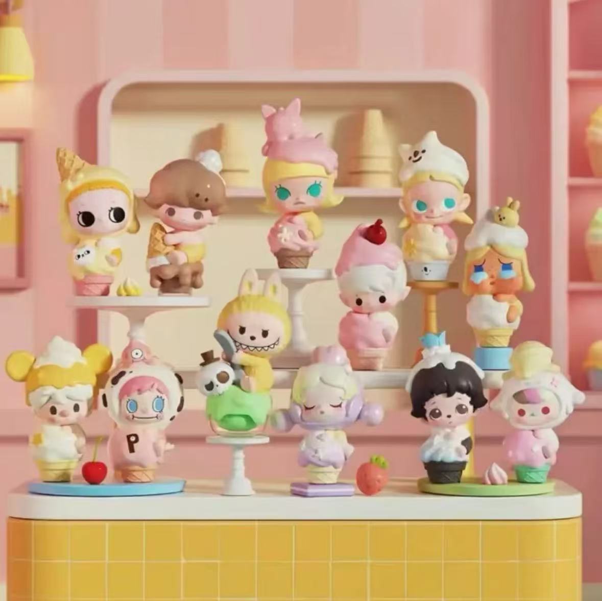 【代拆】泡泡萌粒冰淇淋甜筒杯系列潮玩盲盒