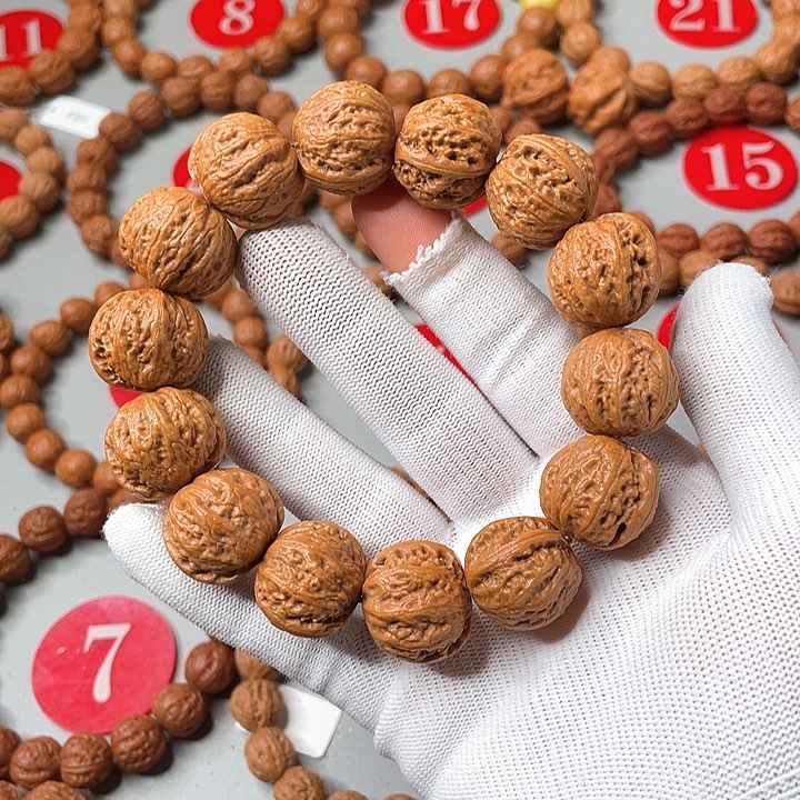 文玩核桃手串宽边官帽蚂蚁磨盘21.5mm