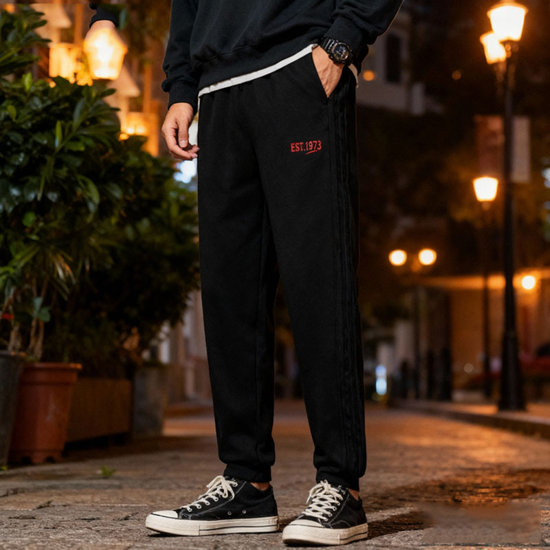 Puma/彪马男子加绒裤时尚简约针织束脚训练运动长裤532094