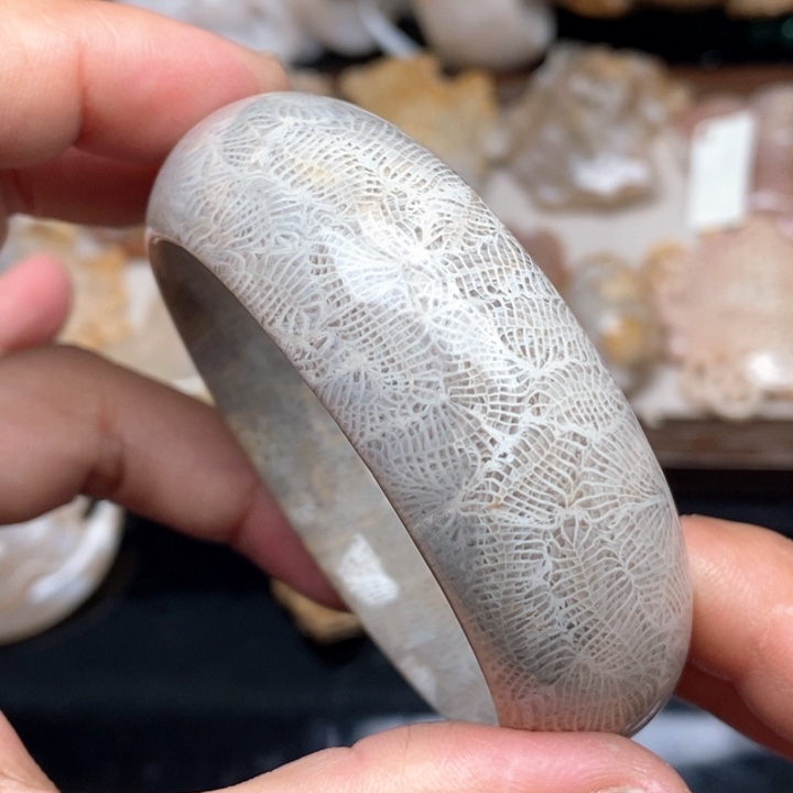 硅化珊瑚（珊瑚玉）手镯未镶嵌53