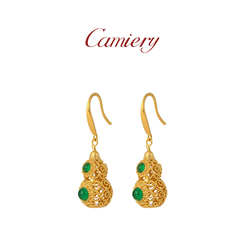 CAMIERY/卡美瑞 气质轻奢新中式福禄葫芦耳环DD