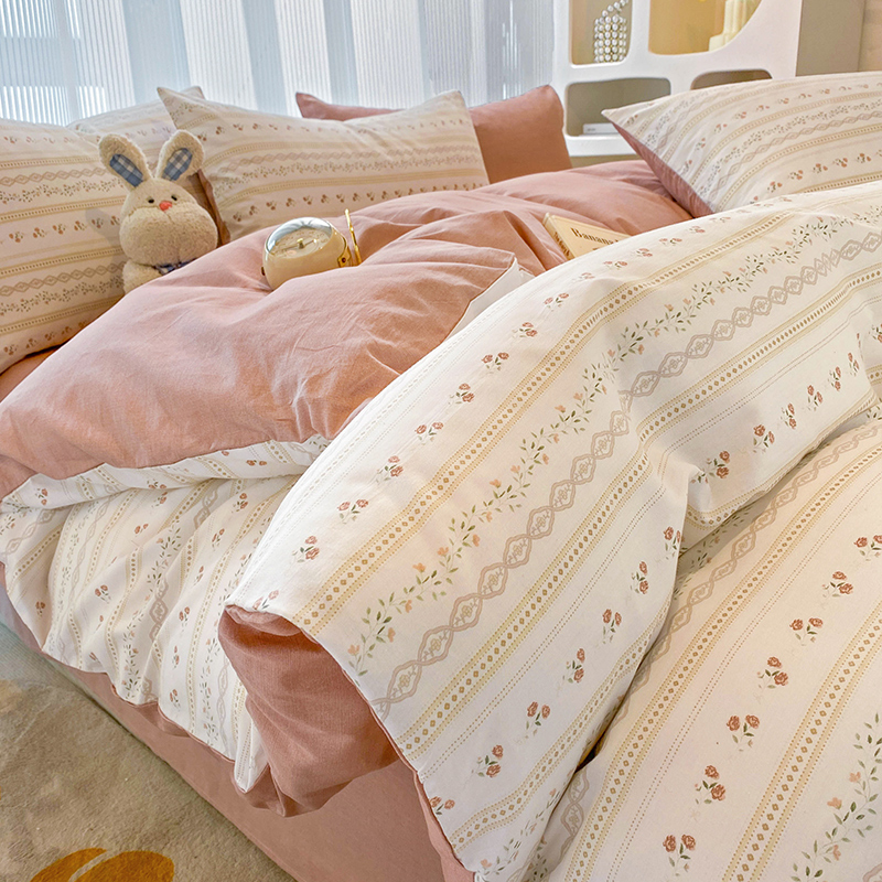 ins风纯棉被套单件150x200x230小清新全棉被罩宿舍单人被单褥子套