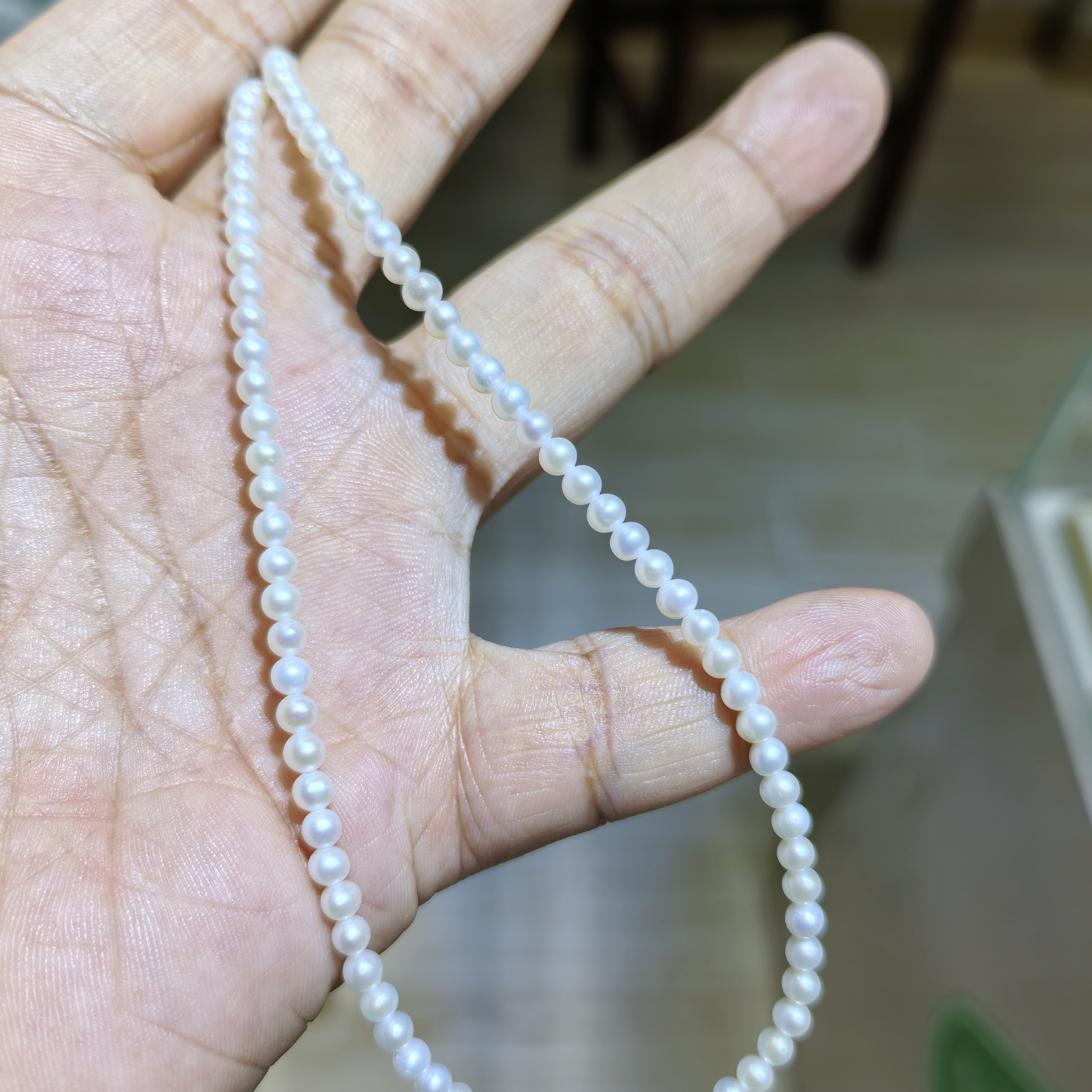 18K玫瑰金珍珠项链
