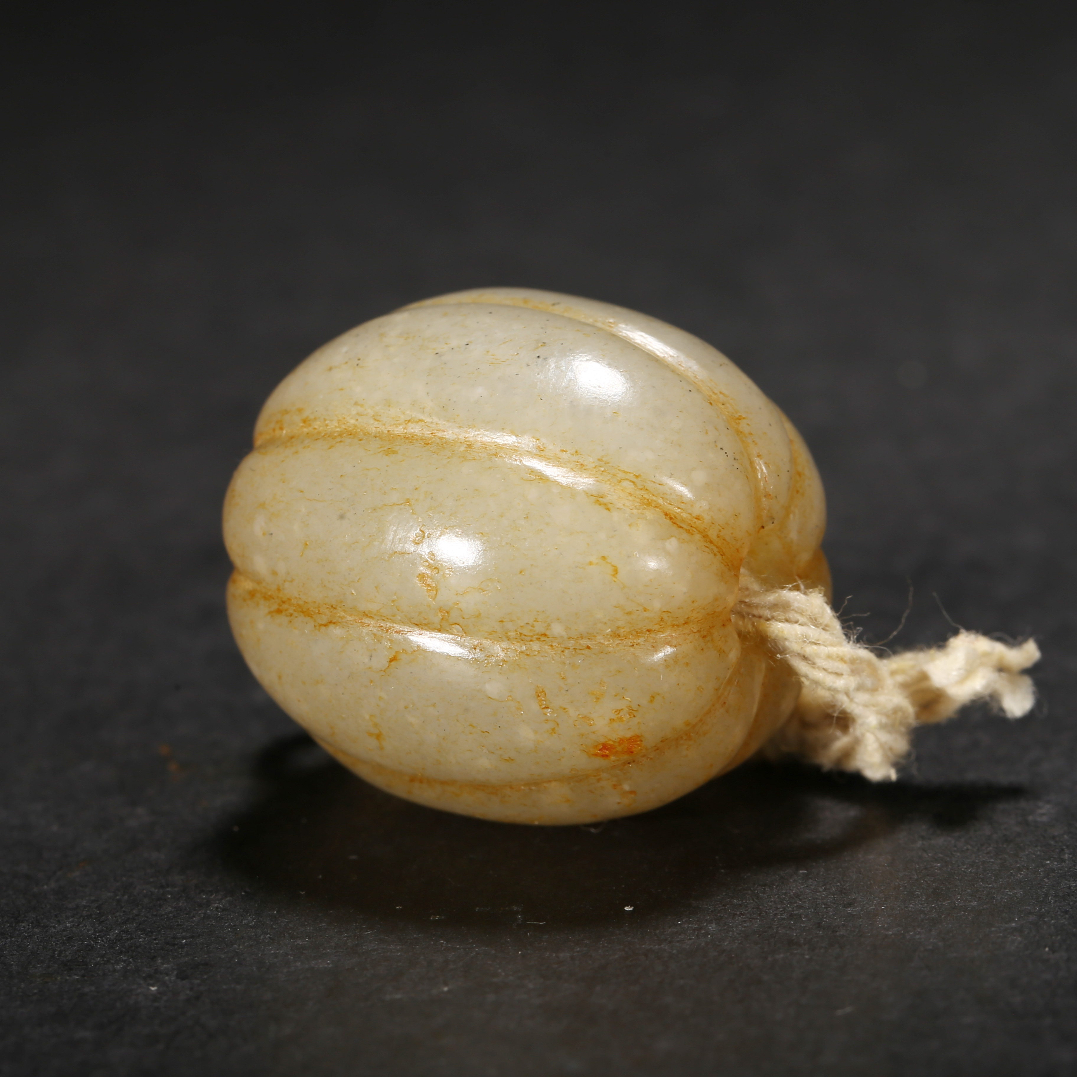 清代*瓜朱玉坠/11JTY3394/和田玉【北京文博】