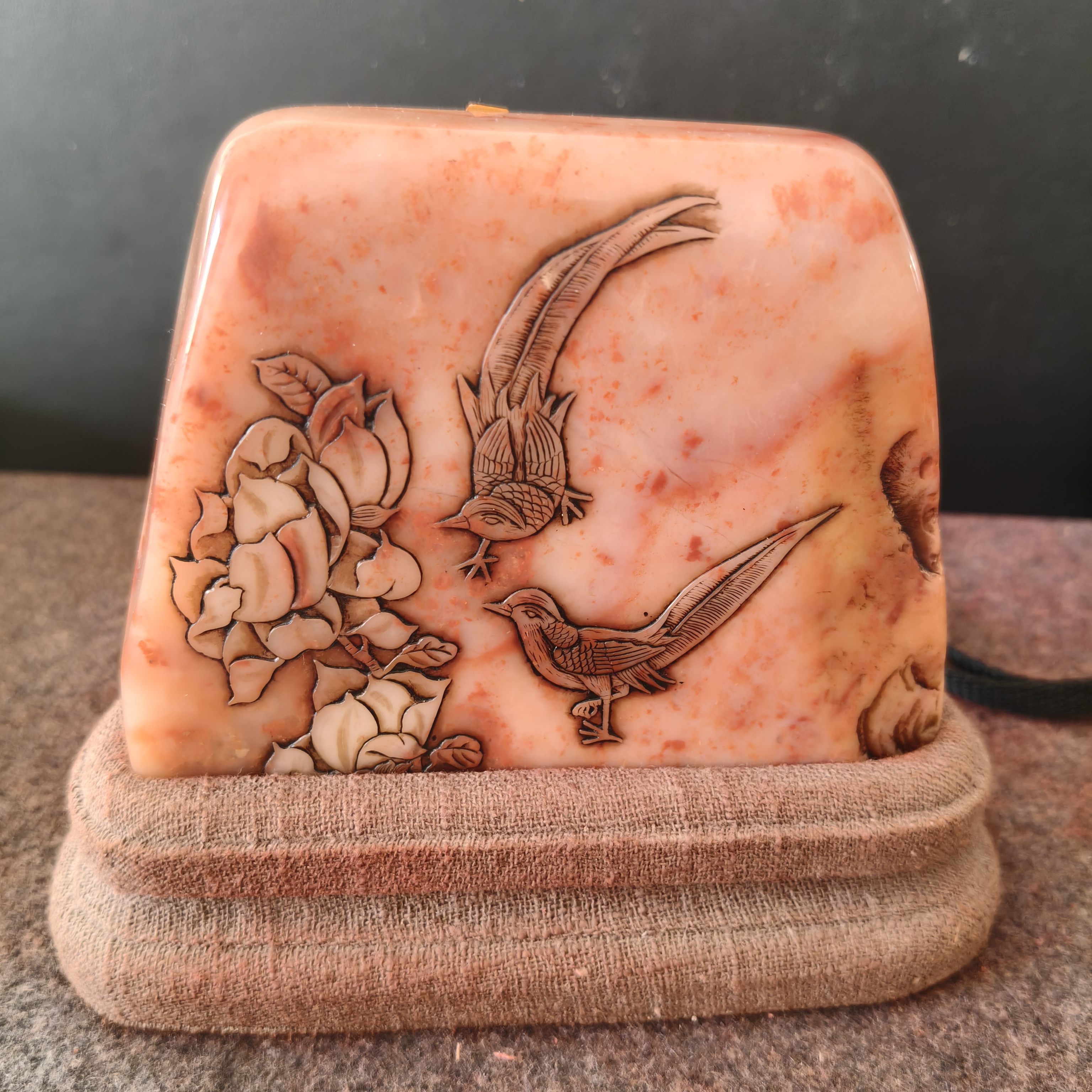 寿山石芙蓉石摆件手工雕刻印章名家篆刻天然寿山石