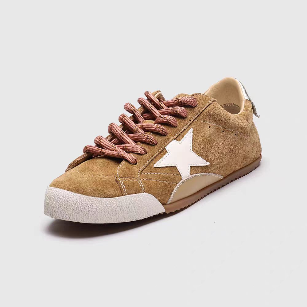 真皮透气厚底休闲板鞋平底百搭运动女鞋525-757-271