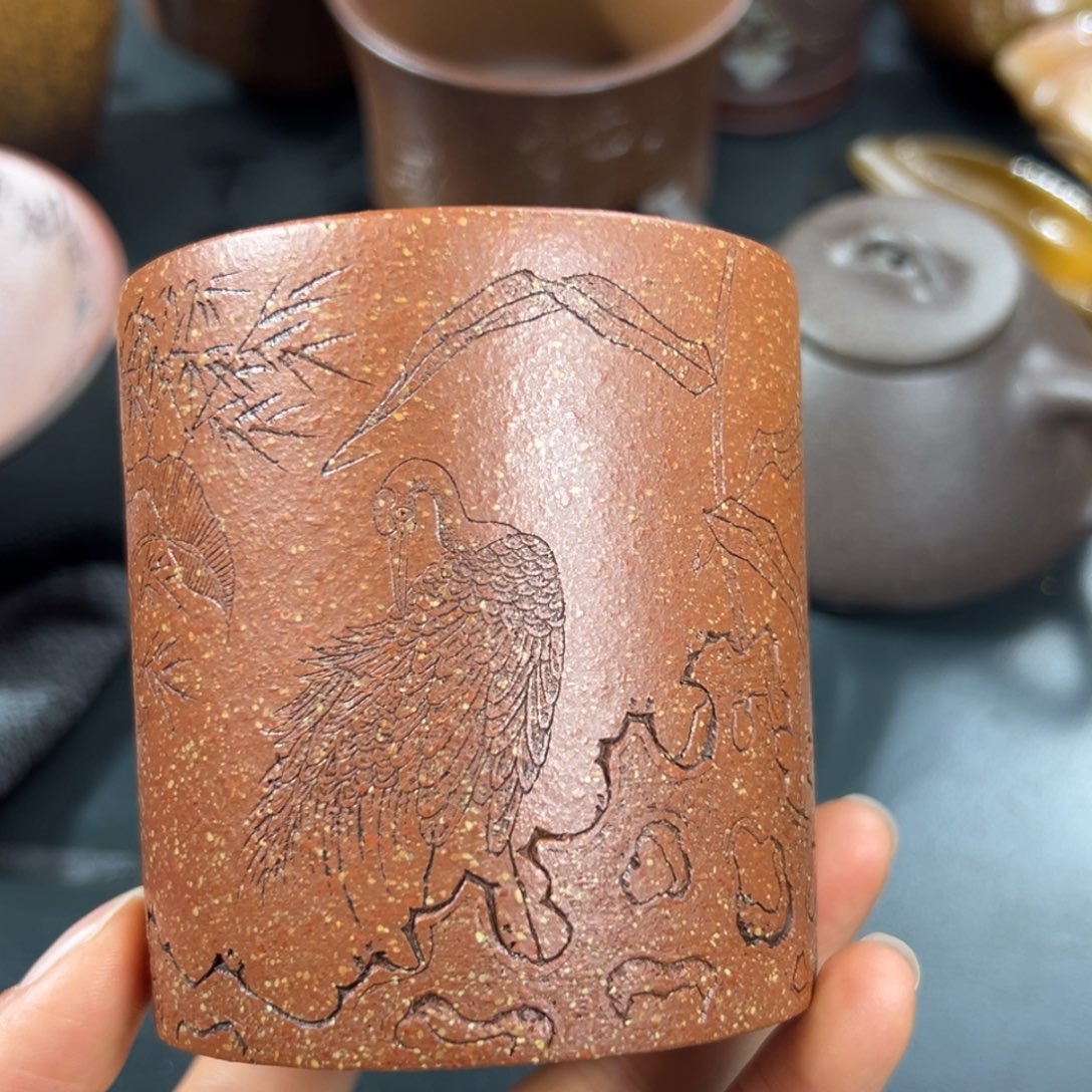 小***陈茶杯紫砂有铁质不退不换