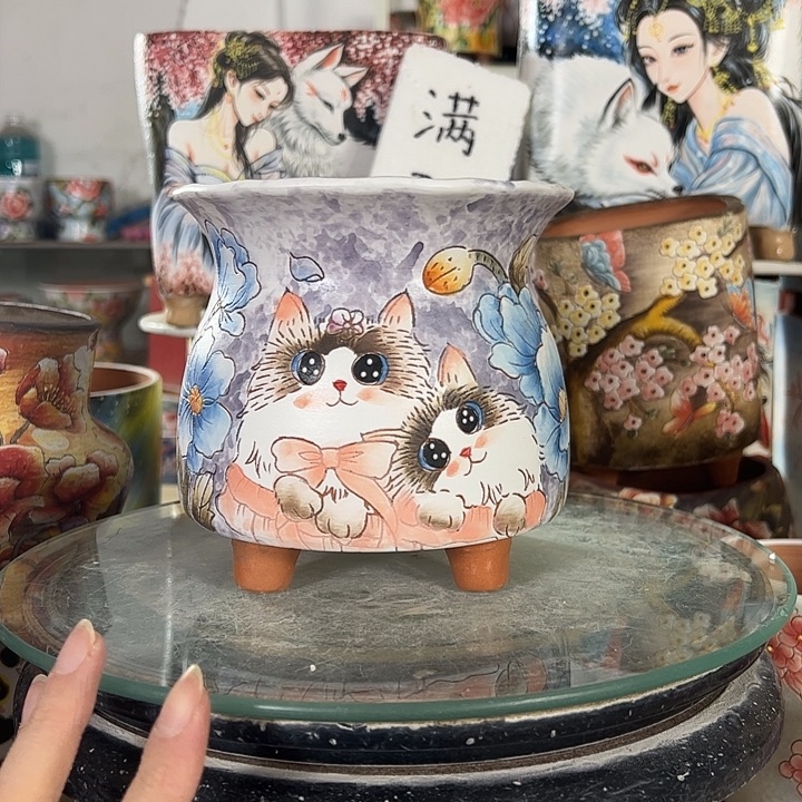 景德镇手绘花盆性价比超高