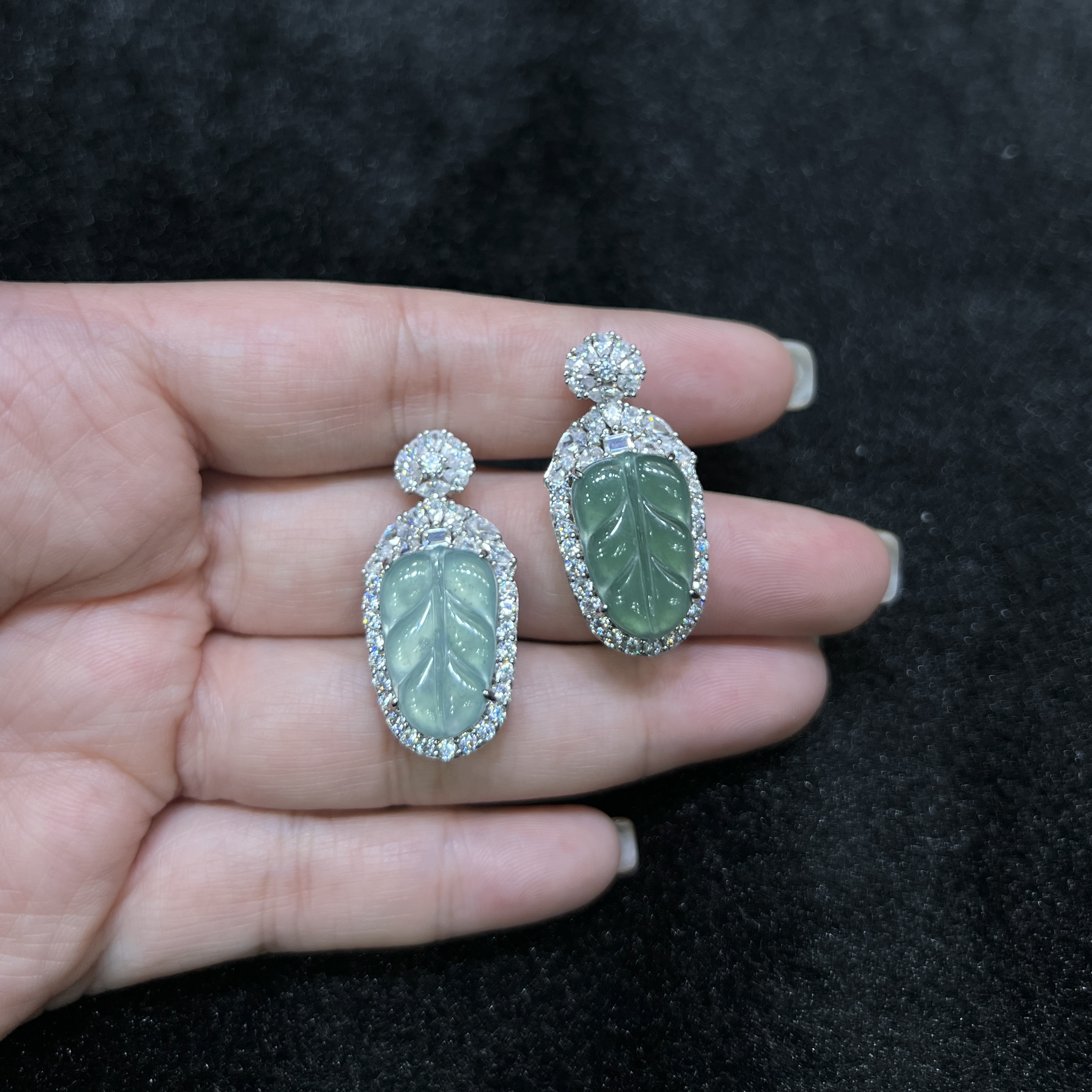 【上旭珠宝】天然翡翠A货蓝水叶子吊坠 多样性发一件