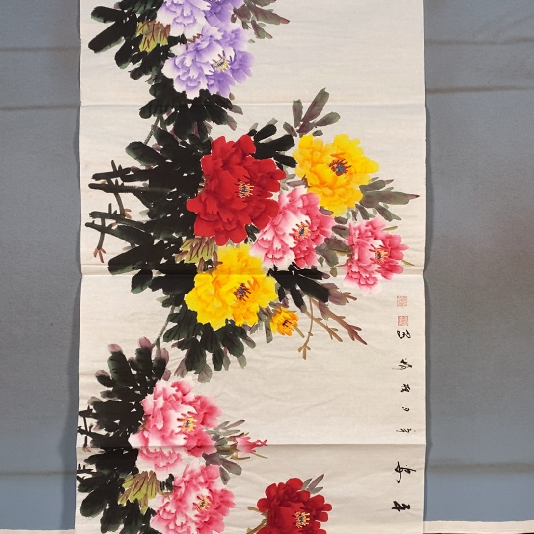 国画132牡丹花盛开的时候