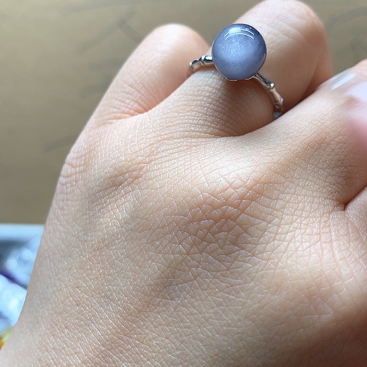 水晶水晶戒指银S925镶嵌