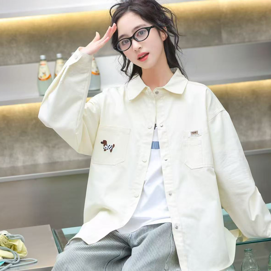 82025A13#大童秋款高品质两件套女孩女童衬衣外套短袖