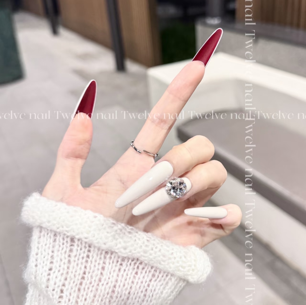 【CL红底高跟鞋】全华 日本mogel色胶轻奢御姐款纯手工穿戴甲华子钻