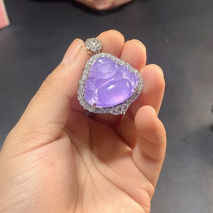 翡翠耳坠未镶嵌钱钱钱