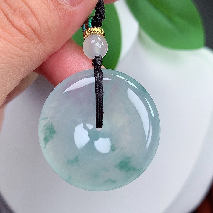 颈饰未镶嵌翡翠平安扣 29.3x6.1mm