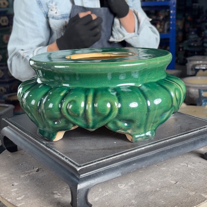 一风堂石湾花盆 面宽25高14