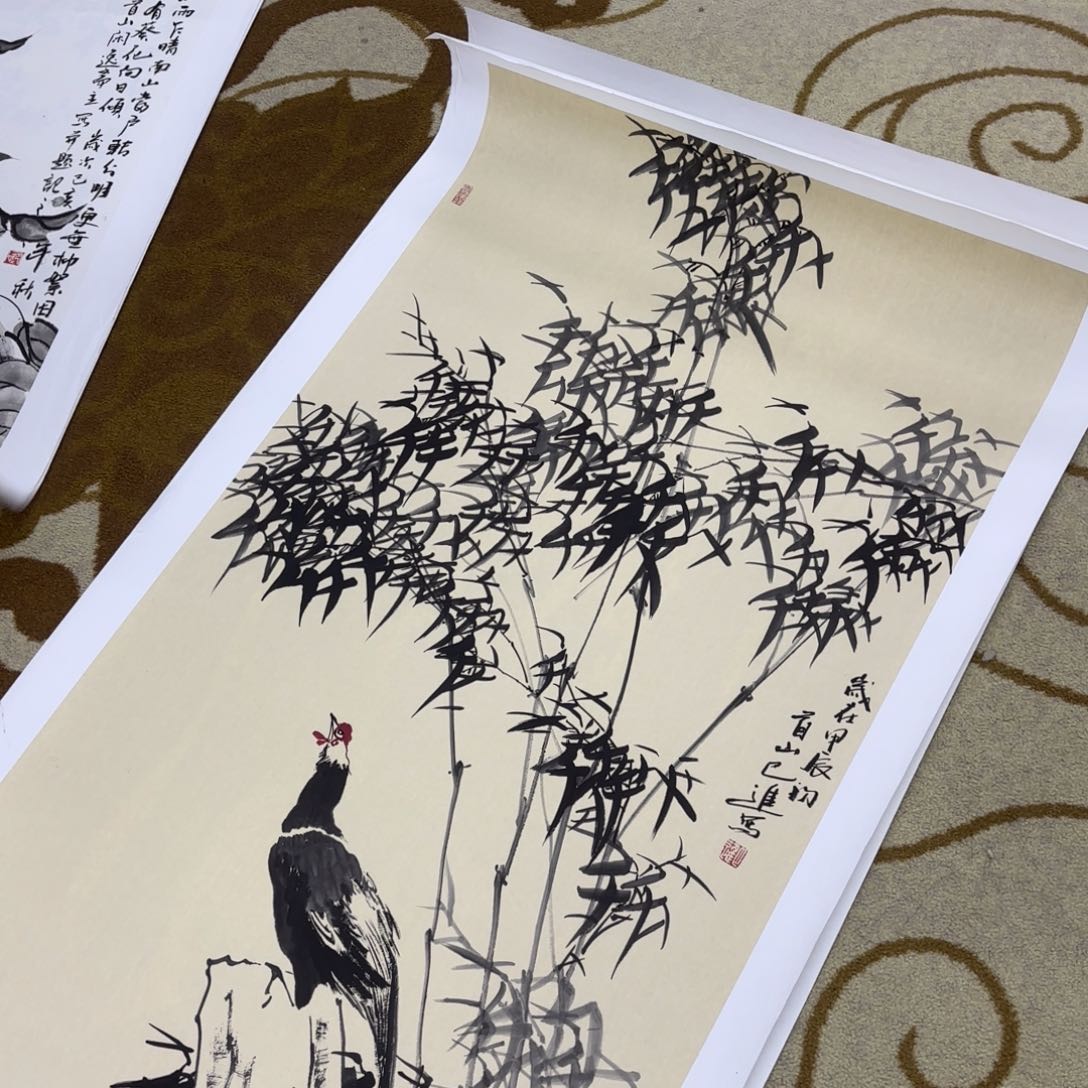 国画西**侠巴进四尺童