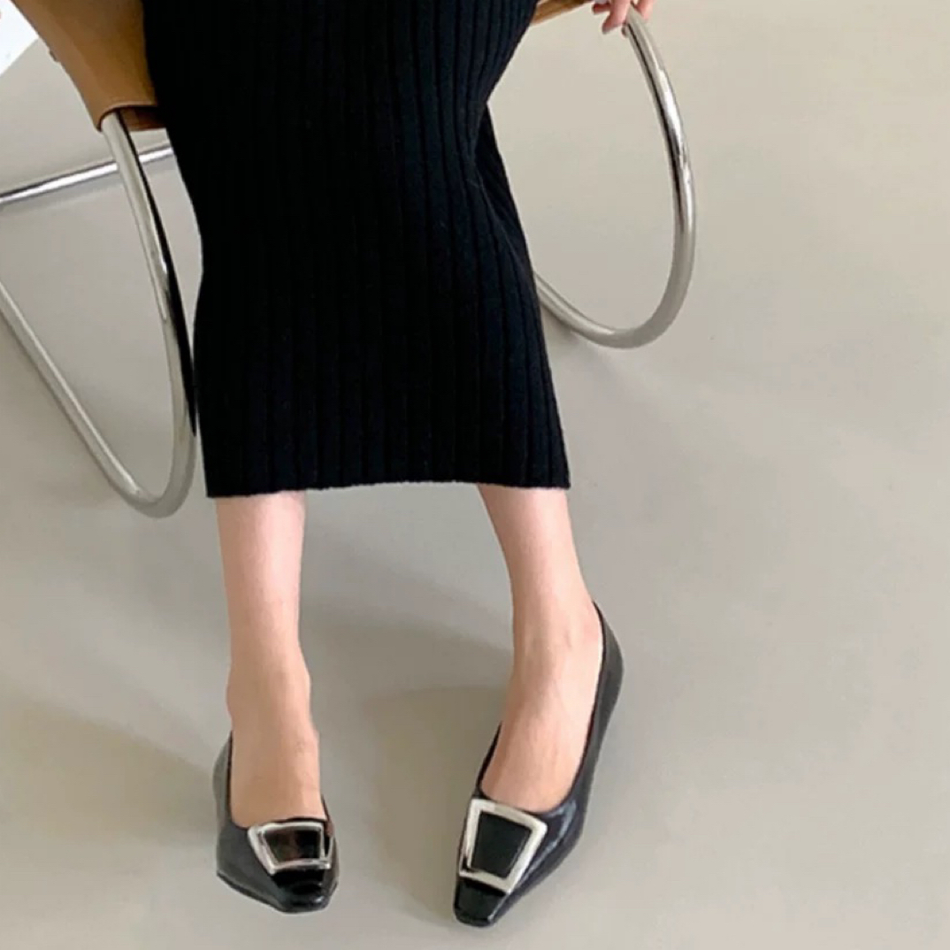 法式浅口通勤单鞋女春季尖头水钻气质百搭软底防滑瓢鞋2963-8